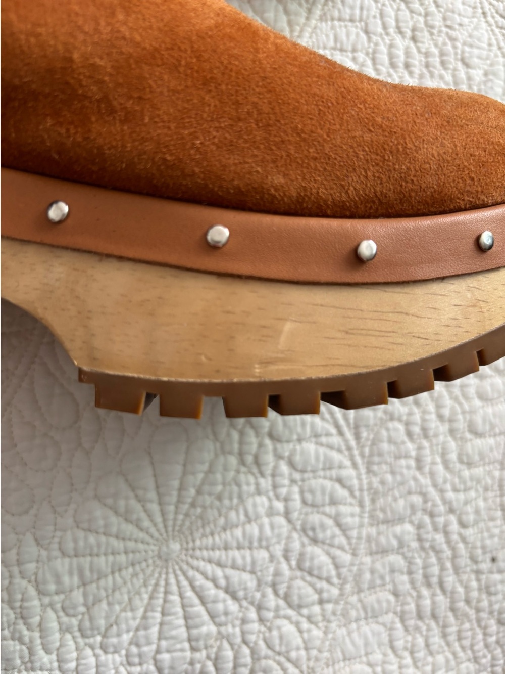 RACHEL COMEY Brown Suede Wood Sole Grader Clogs / 10 - Picture 7 of 11